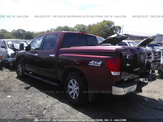 1N6AA07B54N510505 - 2004 NISSAN TITAN XE/SE/LE RED photo 3