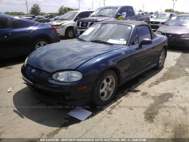 JM1NB3538Y0144167 - 2000 MAZDA MX-5 MIATA LS BLUE photo 2