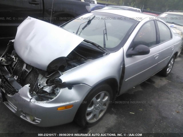 1B3ES56C34D646518 - 2004 DODGE NEON SXT GRAY photo 2