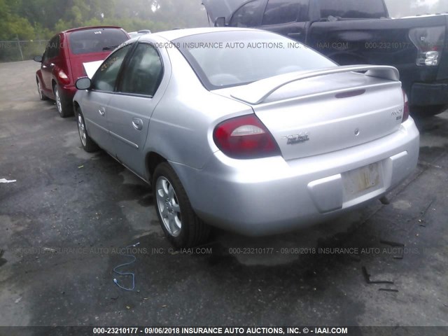 1B3ES56C34D646518 - 2004 DODGE NEON SXT GRAY photo 3