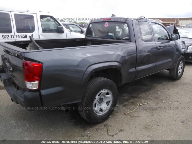 5TFRX5GNXGX066767 - 2016 TOYOTA TACOMA ACCESS CAB/SR/SR5 GRAY photo 4