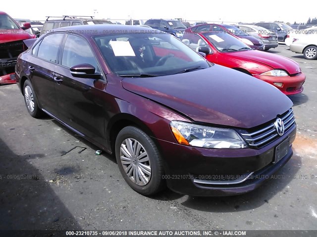 1VWAT7A38EC101769 - 2014 VOLKSWAGEN PASSAT S BURGUNDY photo 1