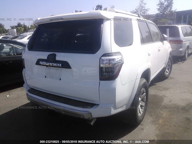 JTEBU5JRXG5379265 - 2016 TOYOTA 4RUNNER SR5 PREM/LTDL/TRAIL/TRD WHITE photo 4