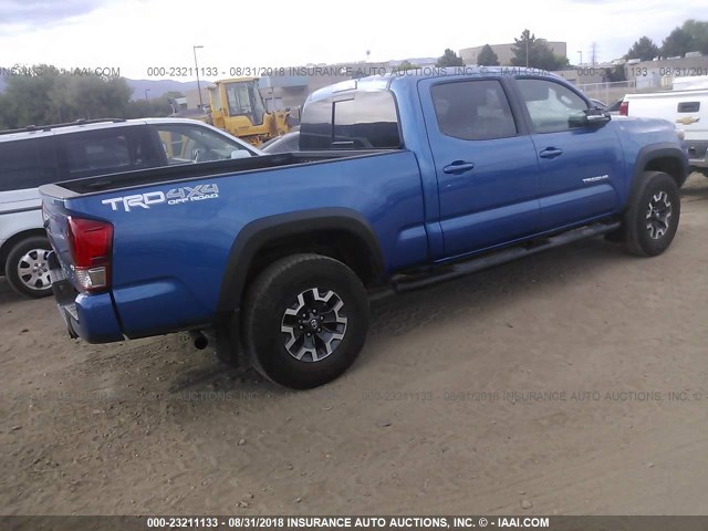 3TMDZ5BN4HM034075 - 2017 TOYOTA TACOMA DBL CAB/SR5/TRD SPORT/OR BLUE photo 4