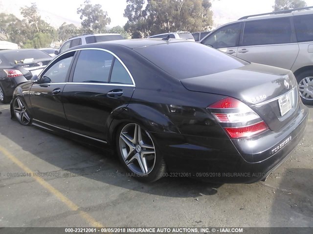 WDDNG71X89A243008 - 2009 MERCEDES-BENZ S 550 BLACK photo 3