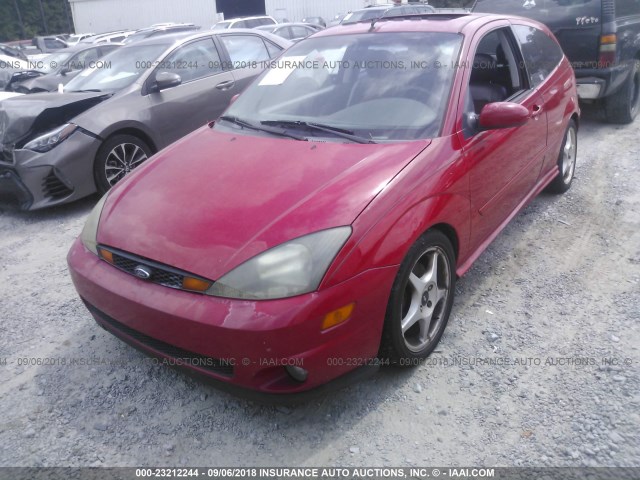 3FAHP39582R199791 - 2002 FORD FOCUS SVT RED photo 2