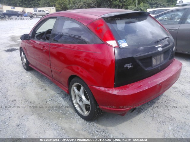 3FAHP39582R199791 - 2002 FORD FOCUS SVT RED photo 3