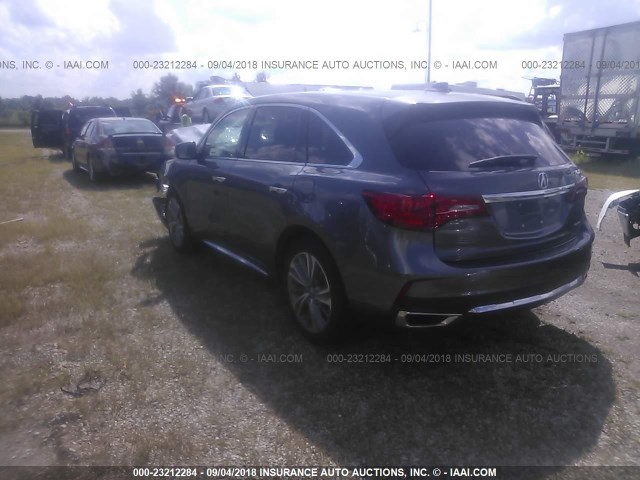 5J8YD4H53HL006997 - 2017 ACURA MDX TECHNOLOGY GRAY photo 3