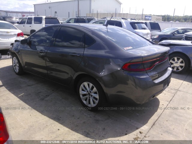 1C3CDFBB4FD128900 - 2015 DODGE DART SXT GRAY photo 3