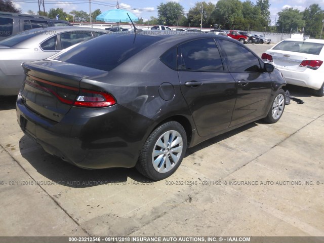 1C3CDFBB4FD128900 - 2015 DODGE DART SXT GRAY photo 4