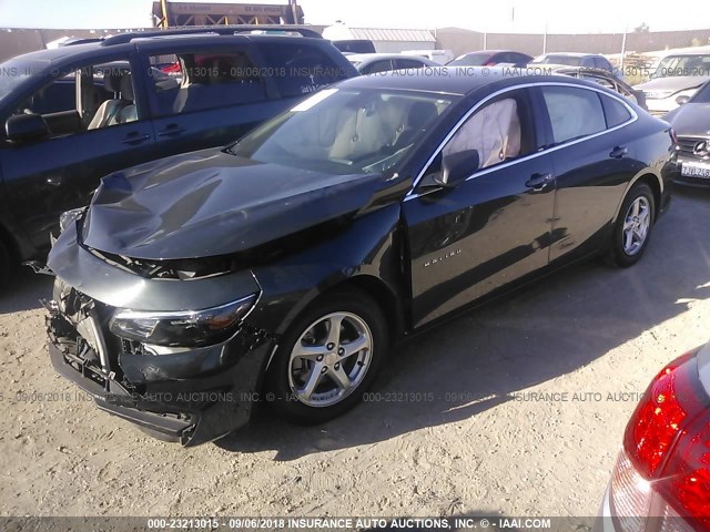 1G1ZB5STXHF253771 - 2017 CHEVROLET MALIBU LS 灰色 照片 2