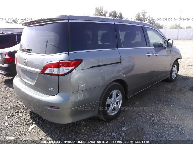 JN8AE2KP8B9010984 - 2011 NISSAN QUEST S/SV/SL/LE GRAY photo 4