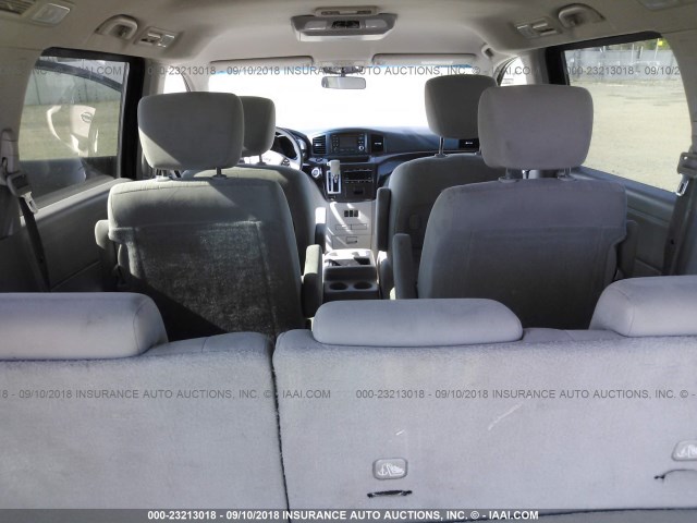 JN8AE2KP8B9010984 - 2011 NISSAN QUEST S/SV/SL/LE GRAY photo 8