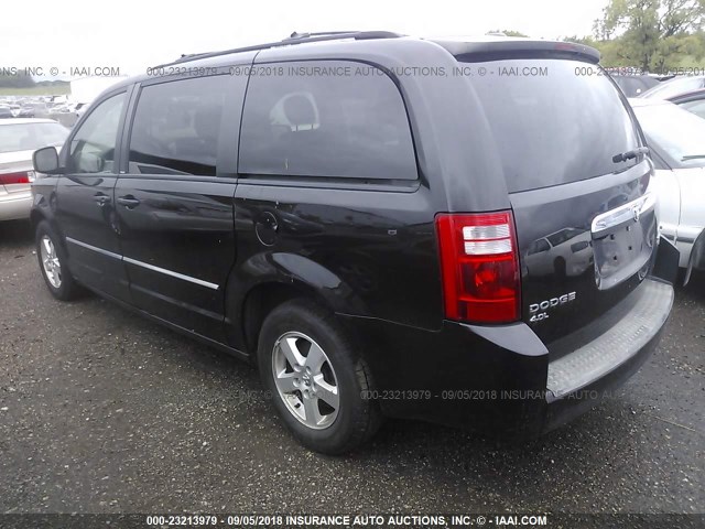 2D8HN54X99R670322 - 2009 DODGE GRAND CARAVAN SXT BLACK photo 3