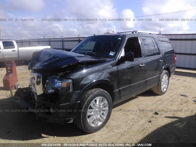 1FMJU2A52EEF44469 - 2014 FORD EXPEDITION LIMITED BLACK photo 2