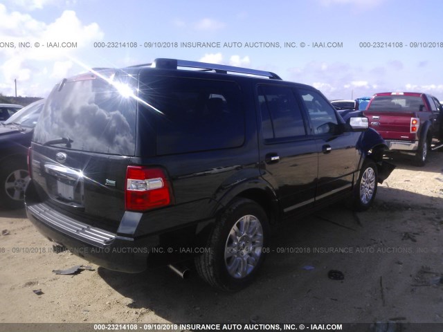 1FMJU2A52EEF44469 - 2014 FORD EXPEDITION LIMITED BLACK photo 4