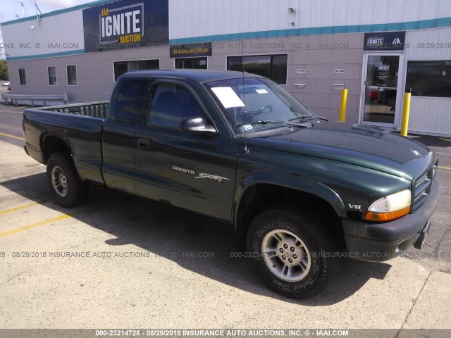 1B7GG22Y5XS237574 - 1999 DODGE DAKOTA GREEN photo 1