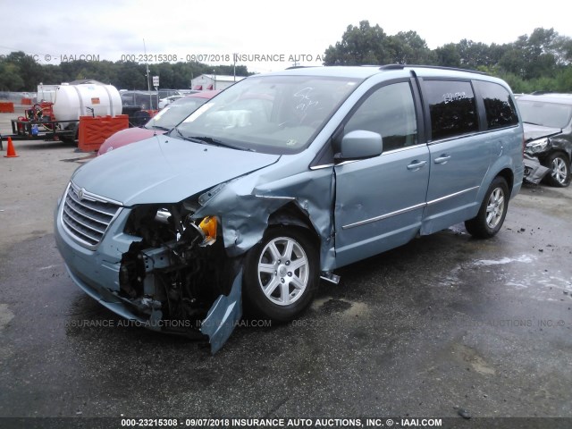 2A4RR5D17AR491584 - 2010 CHRYSLER TOWN & COUNTRY TOURING BLUE photo 2