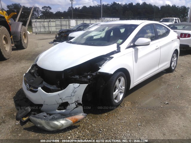 5NPDH4AE9BH005733 - 2011 HYUNDAI ELANTRA GLS/LIMITED WHITE photo 2