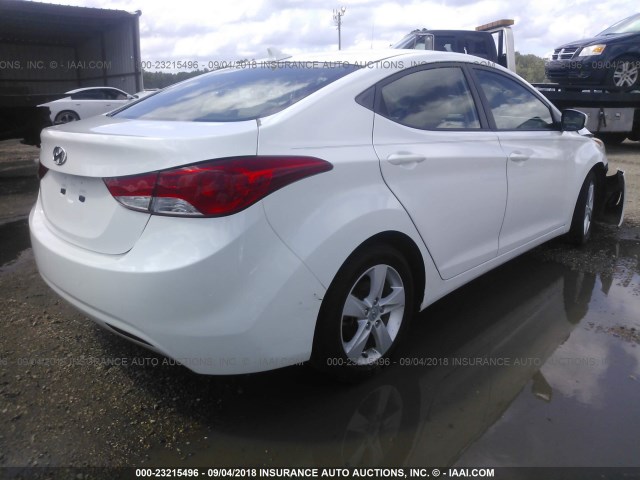 5NPDH4AE9BH005733 - 2011 HYUNDAI ELANTRA GLS/LIMITED WHITE photo 4