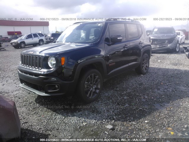 ZACCJBBTXGPC85176 - 2016 JEEP RENEGADE LATITUDE BLACK photo 2