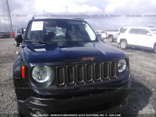 ZACCJBBTXGPC85176 - 2016 JEEP RENEGADE LATITUDE BLACK photo 6