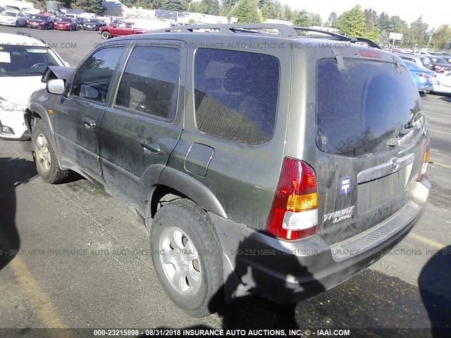 4F2CU081X2KM60210 - 2002 MAZDA TRIBUTE LX/ES GREEN photo 3