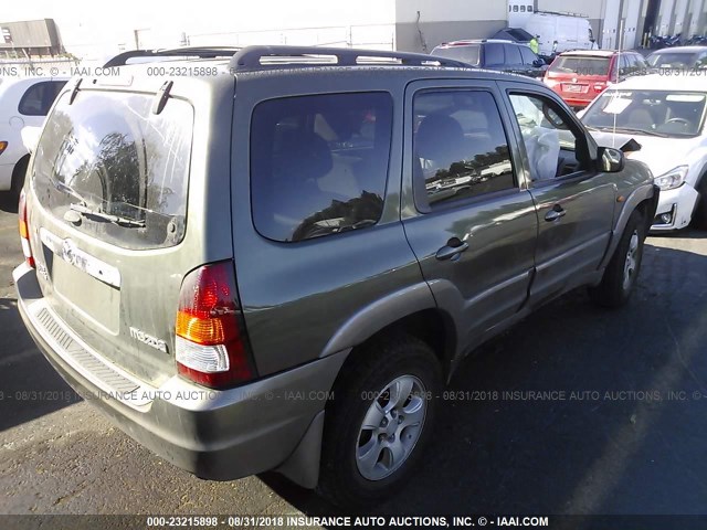 4F2CU081X2KM60210 - 2002 MAZDA TRIBUTE LX/ES GREEN photo 4