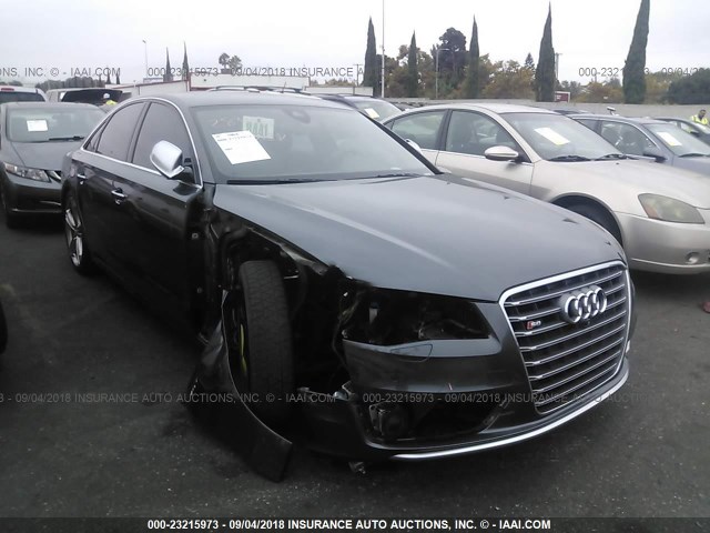 WAUD2AFD0EN005234 - 2014 AUDI S8 QUATTRO GRAY photo 1