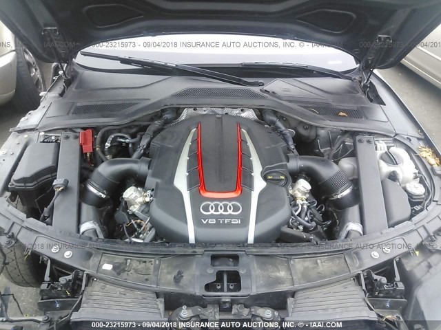 WAUD2AFD0EN005234 - 2014 AUDI S8 QUATTRO GRAY photo 10