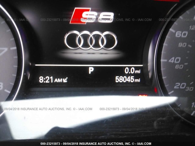 WAUD2AFD0EN005234 - 2014 AUDI S8 QUATTRO GRAY photo 7