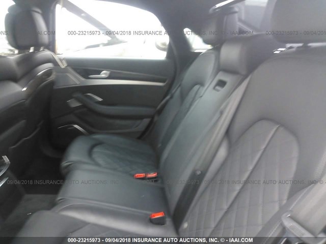 WAUD2AFD0EN005234 - 2014 AUDI S8 QUATTRO GRAY photo 8