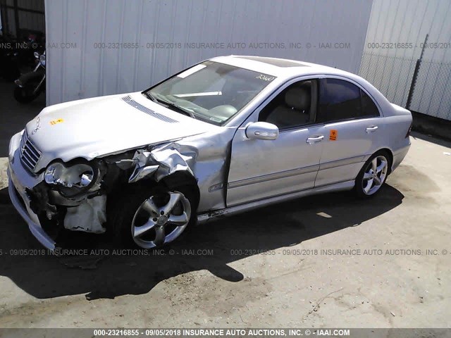 WDBRF52HX6A902260 - 2006 MERCEDES-BENZ C GENERATION 2006 230 SILVER photo 2