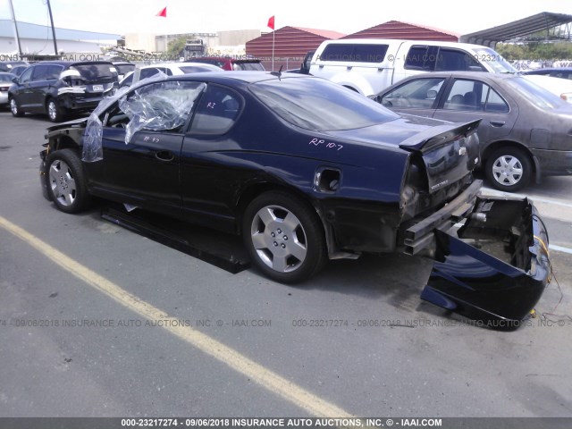 2G1WL16CX79419832 - 2007 CHEVROLET MONTE CARLO SS შავი ფოტო 3