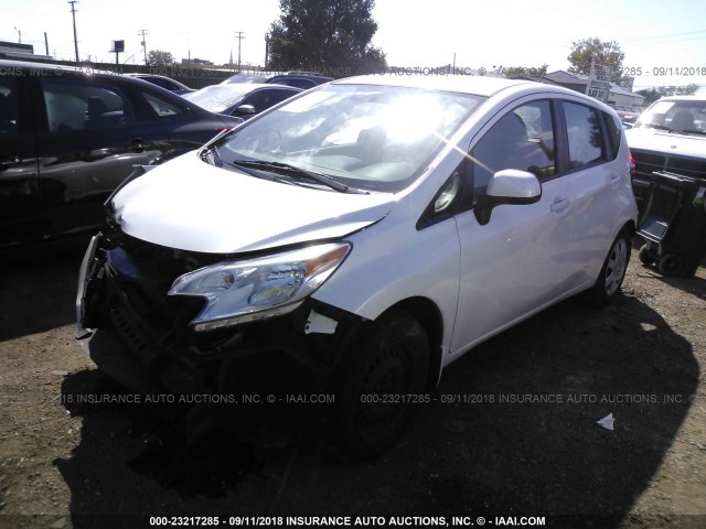 3N1CE2CP2EL424022 - 2014 NISSAN VERSA NOTE S/S PLUS/SV/SL WHITE photo 2