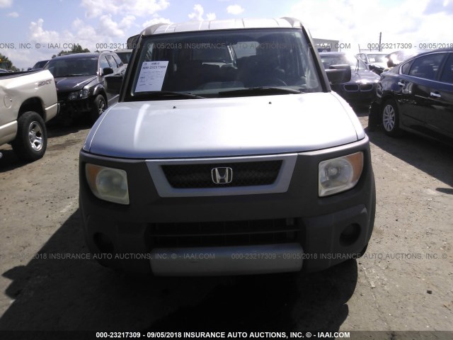 5J6YH28543L034205 - 2003 HONDA ELEMENT EX GRAY photo 6