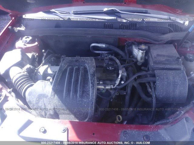 1G2AS18H597128497 - 2009 PONTIAC G5 RED photo 10
