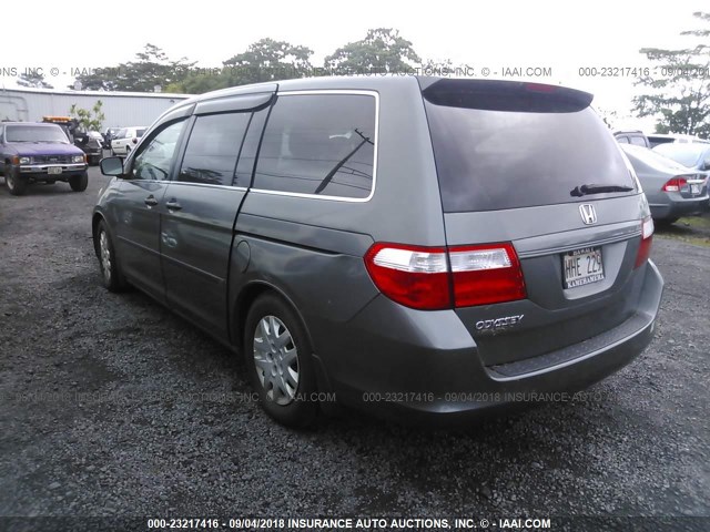 5FNRL38247B021564 - 2007 HONDA ODYSSEY LX GRAY photo 3