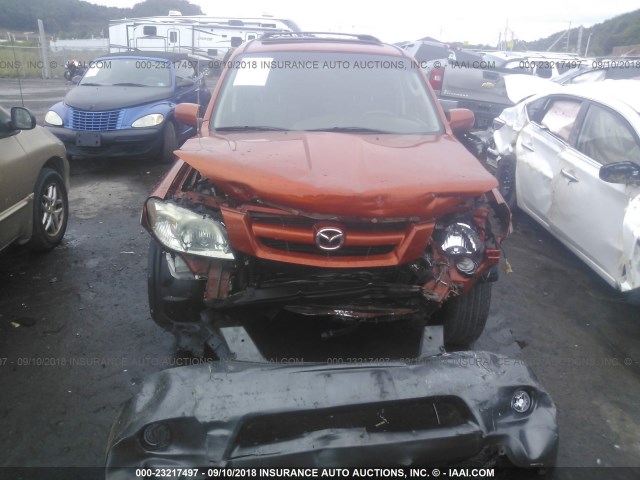 4F2CZ94195KM01343 - 2005 MAZDA TRIBUTE S ORANGE photo 6