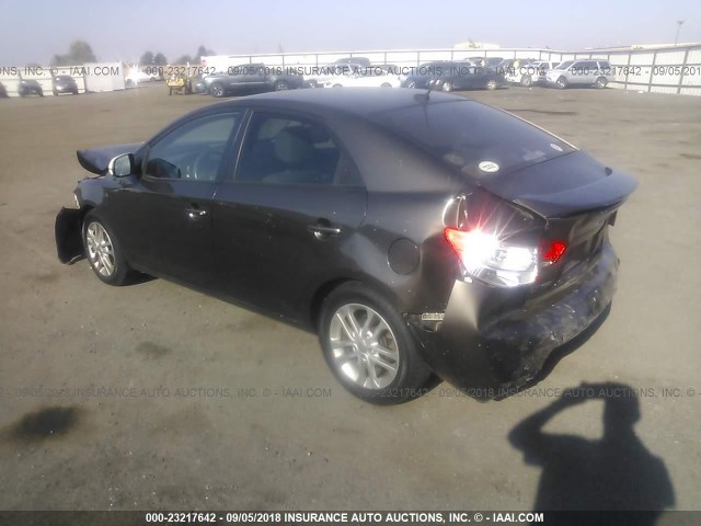 KNAFU4A24B5419591 - 2011 KIA FORTE EX GRAY photo 3