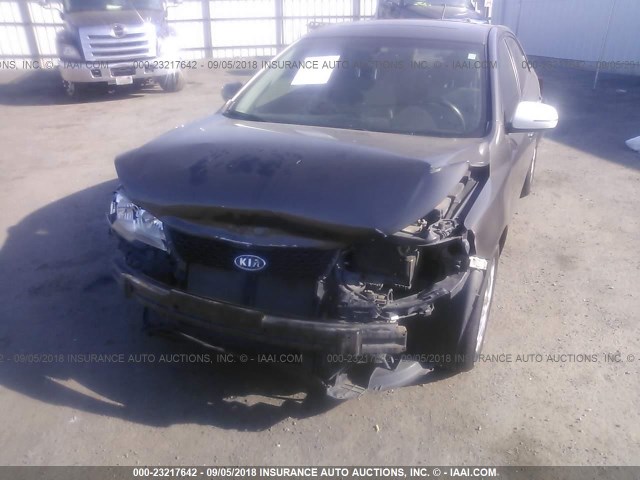 KNAFU4A24B5419591 - 2011 KIA FORTE EX GRAY photo 6