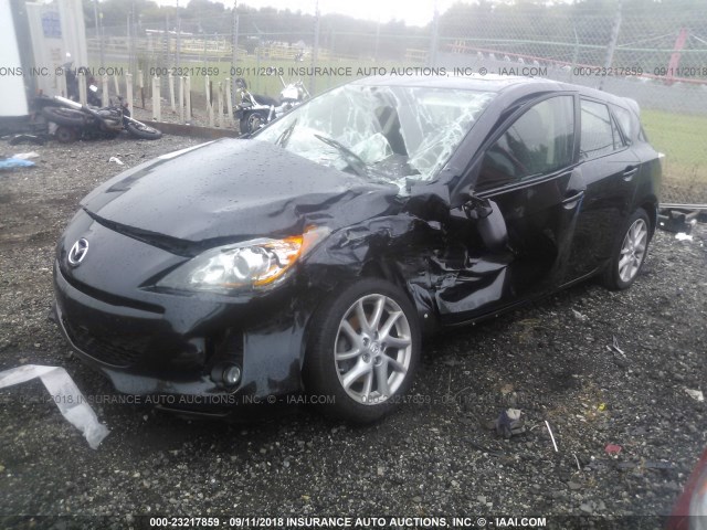 JM1BL1L69C1506866 - 2012 MAZDA 3 S BLACK photo 2