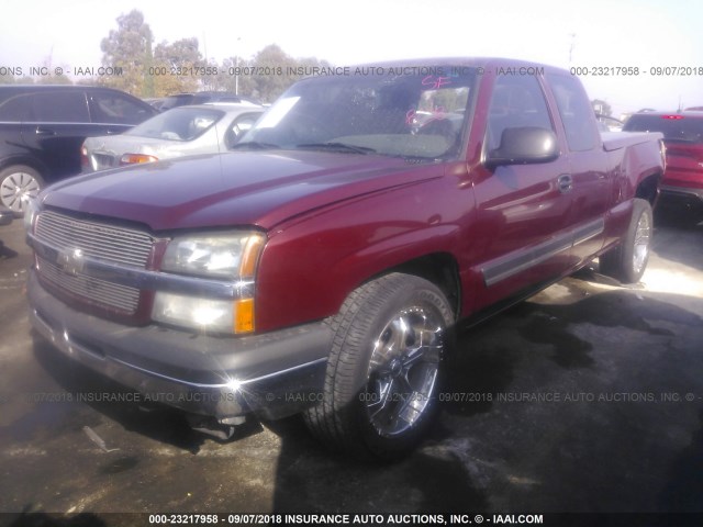 2GCEC19T231251305 - 2003 CHEVROLET SILVERADO C1500 BURGUNDY photo 2