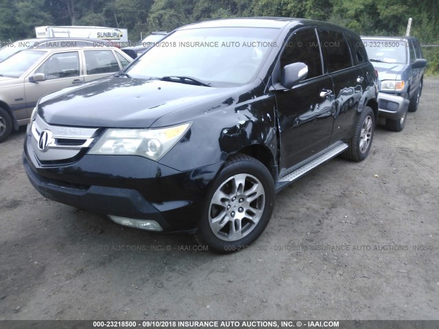 2HNYD28497H518702 - 2007 ACURA MDX TECHNOLOGY BLACK photo 2