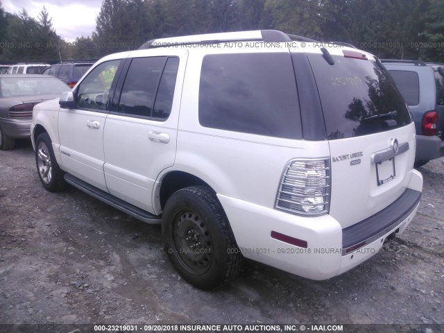 4M2EN4JE8AUJ01364 - 2010 MERCURY MOUNTAINEER PREMIER WHITE photo 3