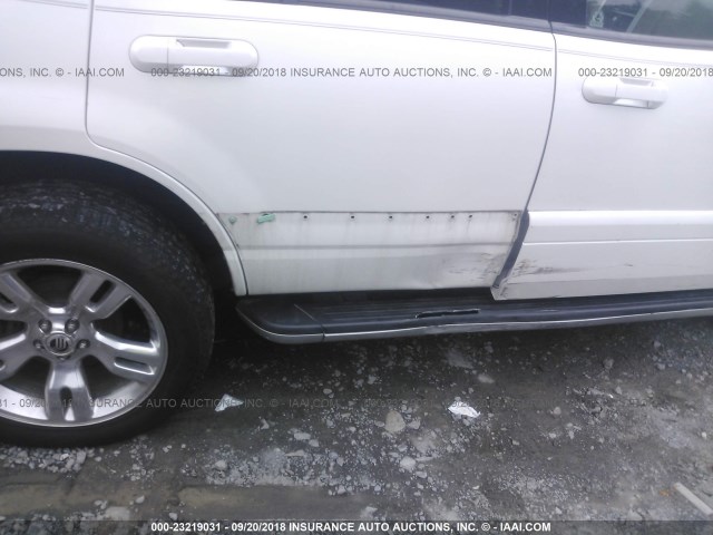 4M2EN4JE8AUJ01364 - 2010 MERCURY MOUNTAINEER PREMIER WHITE photo 6