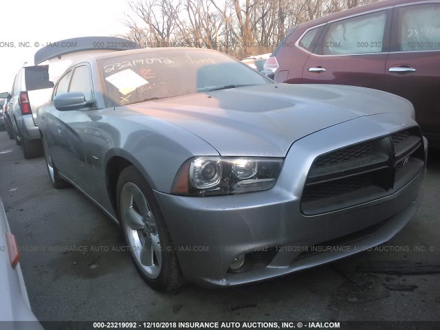 2C3CDXCT9DH717616 - 2013 DODGE CHARGER R/T SILVER photo 1