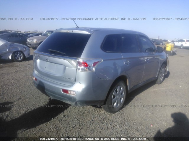 JA4AD2A37EZ005013 - 2014 MITSUBISHI OUTLANDER ES SILVER photo 4