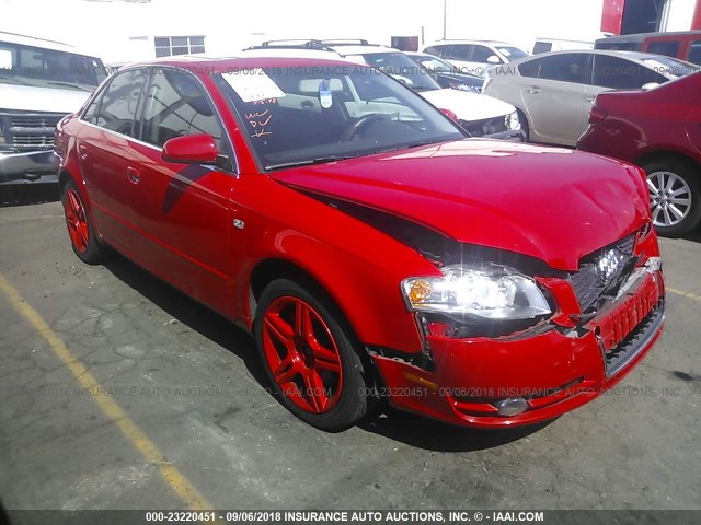 WAUAF78E07A228450 - 2007 AUDI A4 2/TURBO RED photo 1