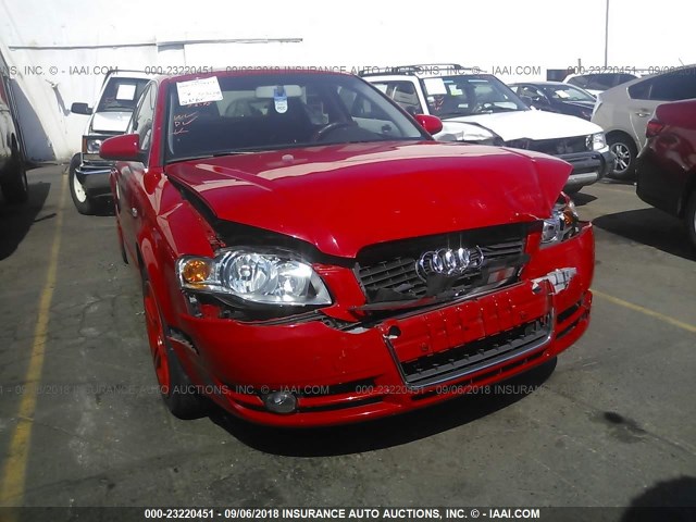 WAUAF78E07A228450 - 2007 AUDI A4 2/TURBO RED photo 6